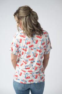 Chloe Cozy Top - Patriotic Cherries-Tops-Villari Chic, women's online fashion boutique in Severna, Maryland