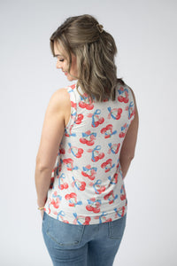 Noelle Tank - Patriotic Cherries-tank-Villari Chic, women's online fashion boutique in Severna, Maryland
