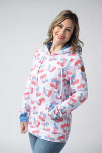 Hailey Pullover Hoodie - Patriotic Cherries-Hoodie-Villari Chic, women's online fashion boutique in Severna, Maryland
