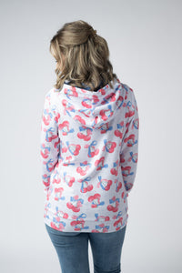 Hailey Pullover Hoodie - Patriotic Cherries-Hoodie-Villari Chic, women's online fashion boutique in Severna, Maryland