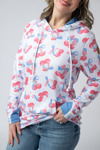 Hailey Pullover Hoodie - Patriotic Cherries-Hoodie-Villari Chic, women's online fashion boutique in Severna, Maryland