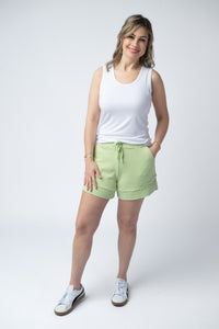French Terry Stevie Shorts - Spring Leaf-Villari Chic, women's online fashion boutique in Severna, Maryland