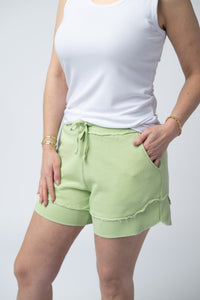 French Terry Stevie Shorts - Spring Leaf-Villari Chic, women's online fashion boutique in Severna, Maryland