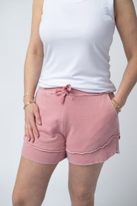 French Terry Stevie Shorts - Dusty Pink-Villari Chic, women's online fashion boutique in Severna, Maryland