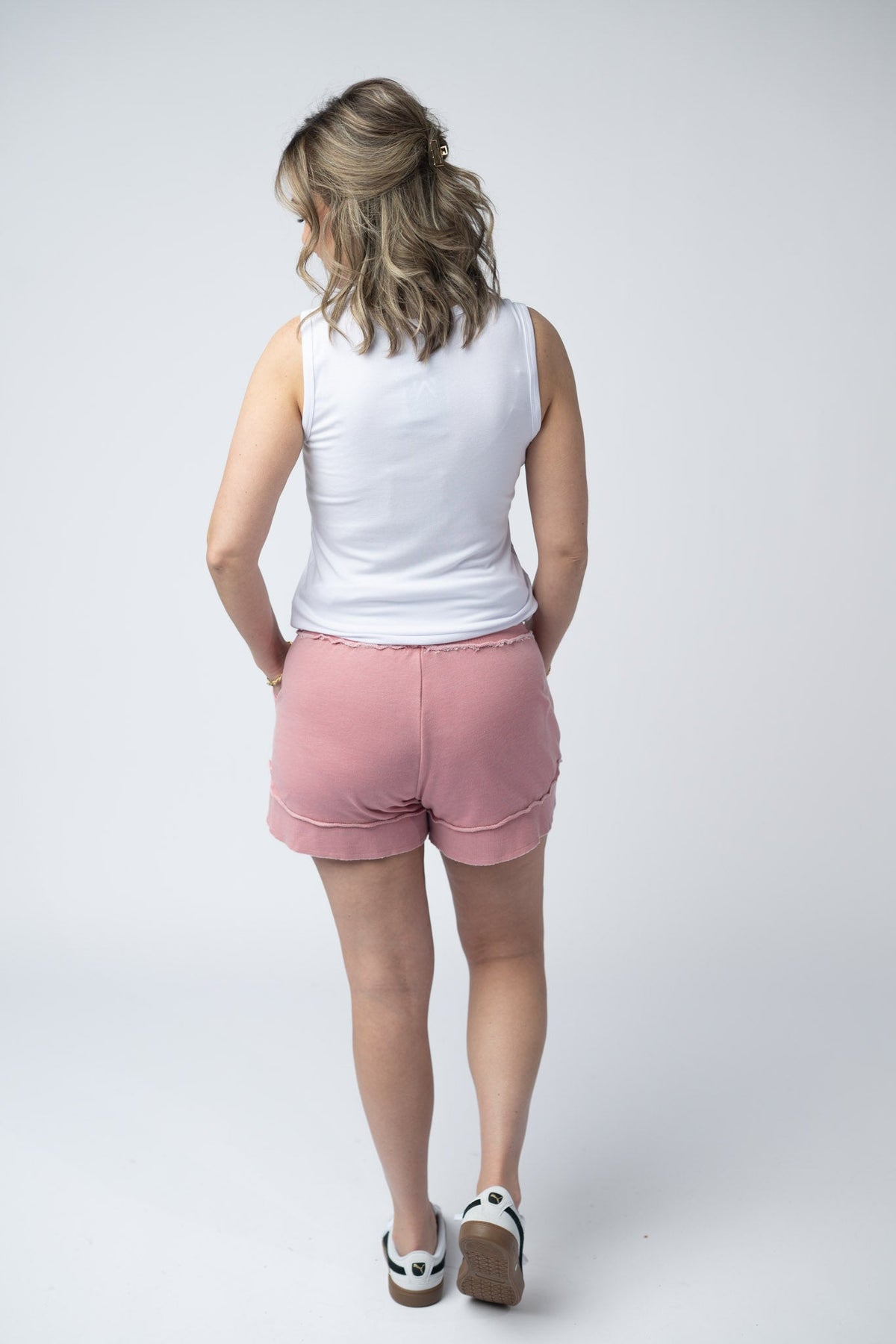 French Terry Stevie Shorts - Dusty Pink-Villari Chic, women's online fashion boutique in Severna, Maryland