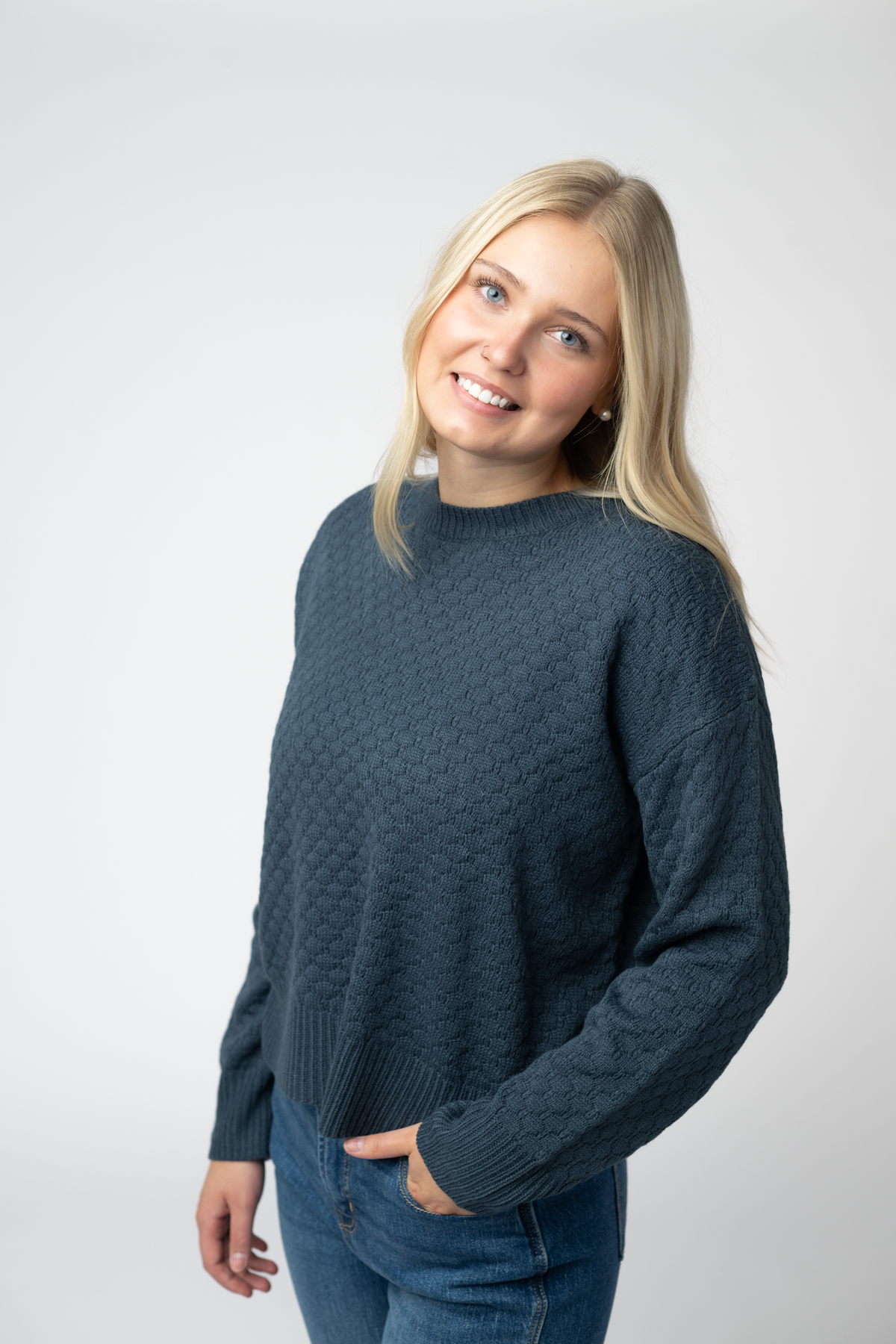 Gianna Pullover Sweater - Teal-sweater-Villari Chic, women's online fashion boutique in Severna, Maryland