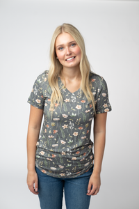Sophie Top - Wildflower Meadow-Shirts-Villari Chic, women's online fashion boutique in Severna, Maryland