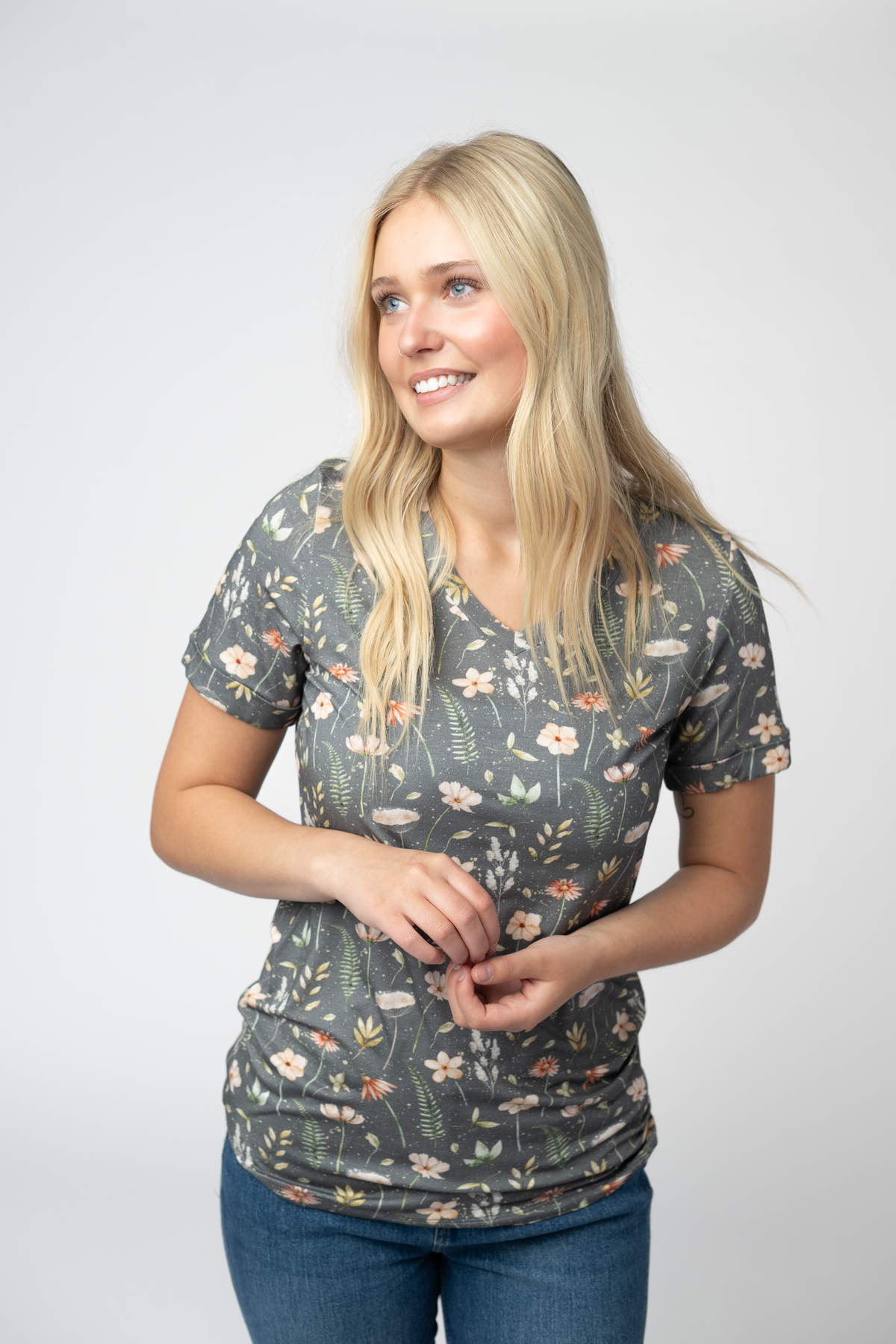 Sophie Top - Wildflower Meadow-Shirts-Villari Chic, women's online fashion boutique in Severna, Maryland