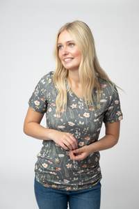 Sophie Top - Wildflower Meadow-Shirts-Villari Chic, women's online fashion boutique in Severna, Maryland