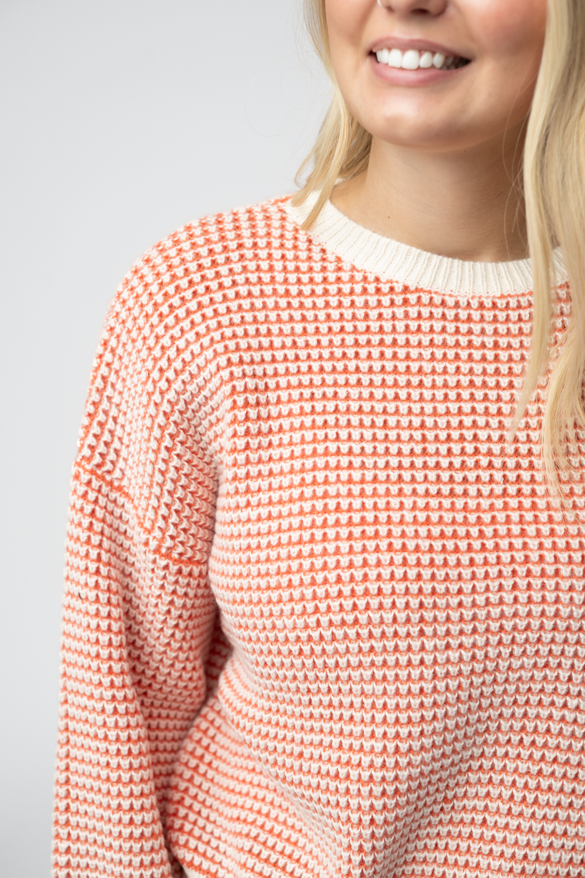 Charlotte Sweater - Orange and Ivory-Sweater-Villari Chic, women's online fashion boutique in Severna, Maryland