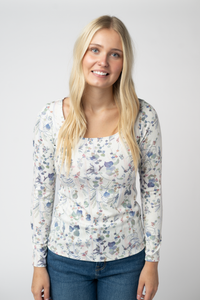 Alyssa Long Sleeve Top - Olive Meadow-Tops-Villari Chic, women's online fashion boutique in Severna, Maryland