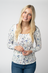Alyssa Long Sleeve Top - Olive Meadow-Tops-Villari Chic, women's online fashion boutique in Severna, Maryland