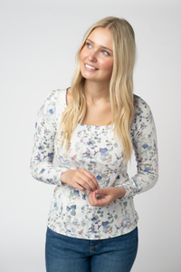 Alyssa Long Sleeve Top - Olive Meadow-Tops-Villari Chic, women's online fashion boutique in Severna, Maryland