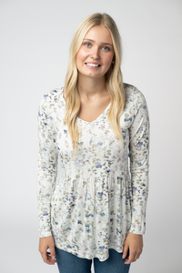 Long Sleeve Sarah Ruffle Top - Olive Meadow-Tops-Villari Chic, women's online fashion boutique in Severna, Maryland
