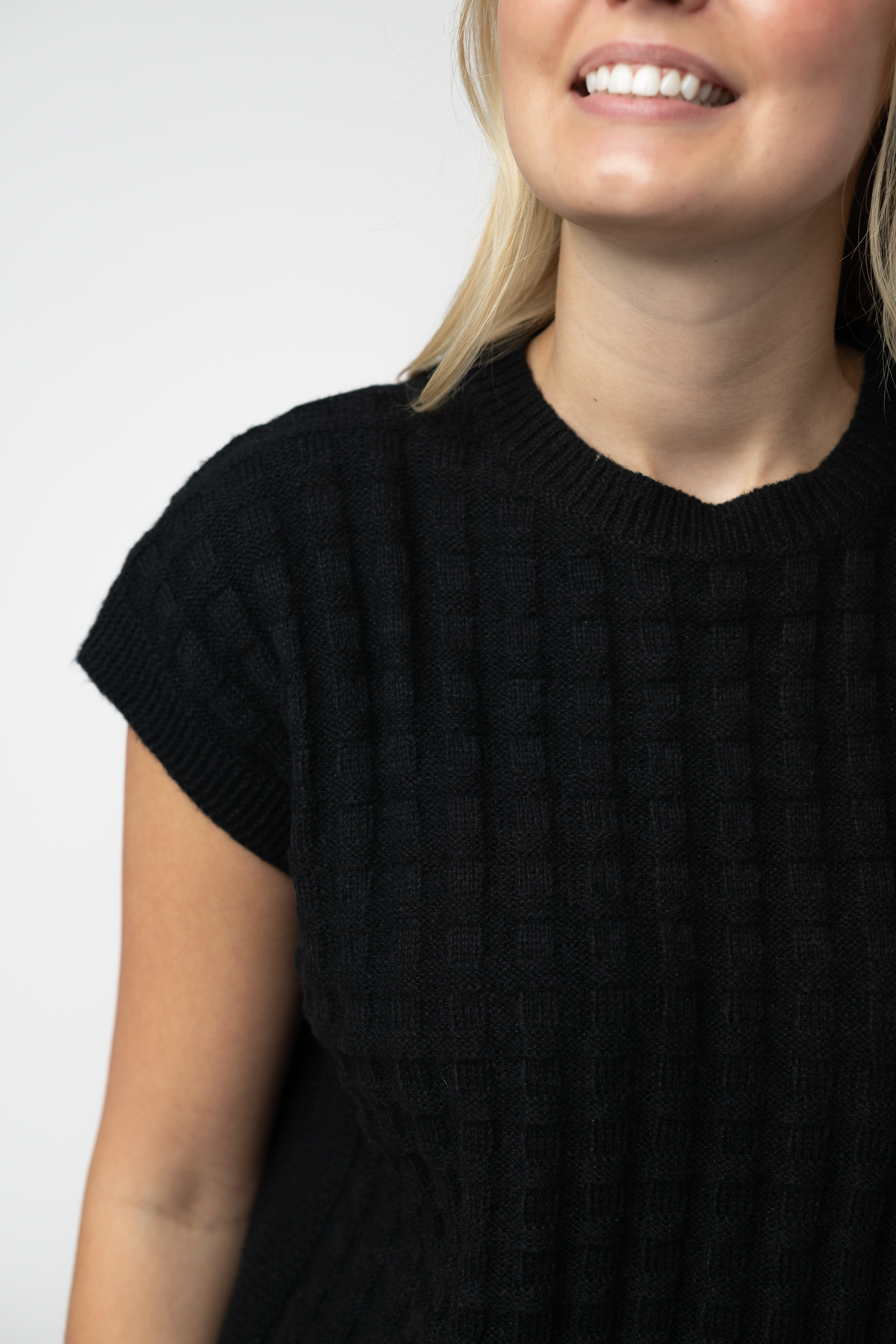 Kelly Knitted Top - Black-Tops-Villari Chic, women's online fashion boutique in Severna, Maryland