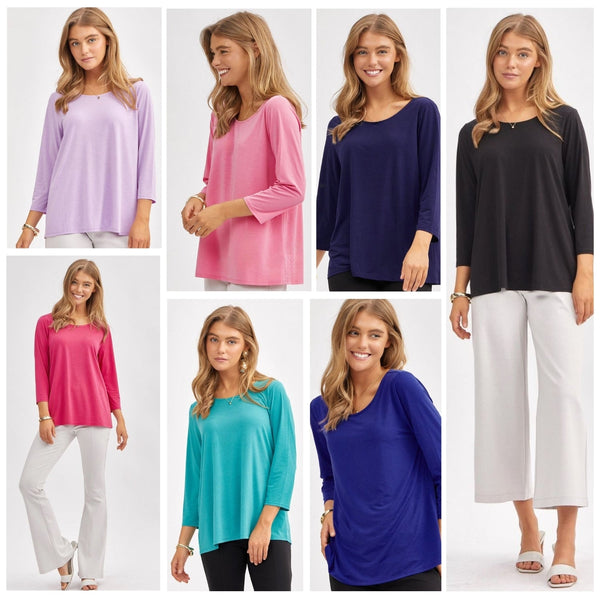 Dear Scarlett Signature Classic Round Neck Top-Womens-Villari Chic, women's online fashion boutique in Severna, Maryland