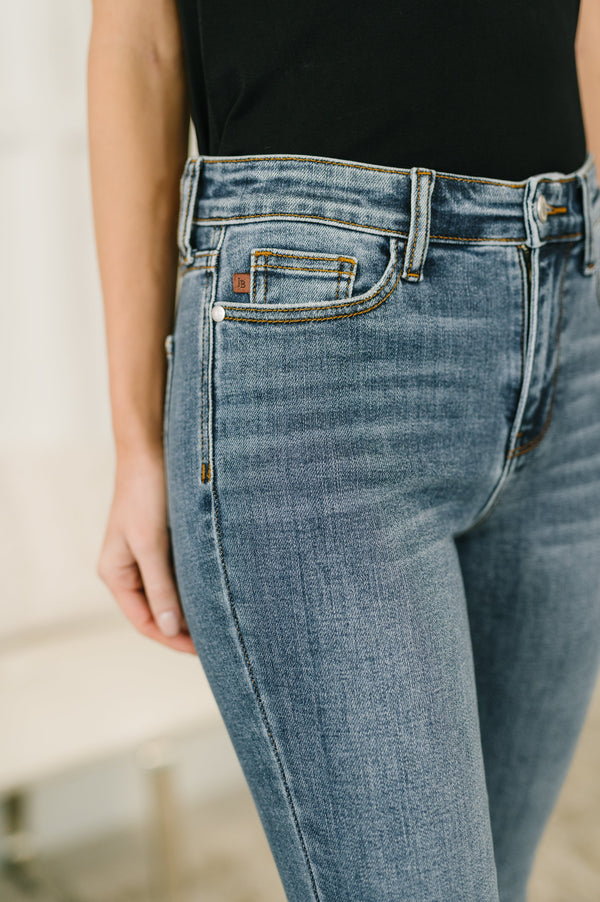 Judy Blue Mid Rise Capri-Womens-Villari Chic, women's online fashion boutique in Severna, Maryland