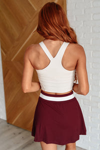 Doing it For Me Asymmetrical Tank in White Pearl-Athleisure-Villari Chic, women's online fashion boutique in Severna, Maryland