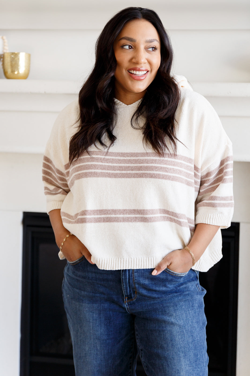Don't Forget the Cold Foam Striped Hoodie-Tops-Villari Chic, women's online fashion boutique in Severna, Maryland