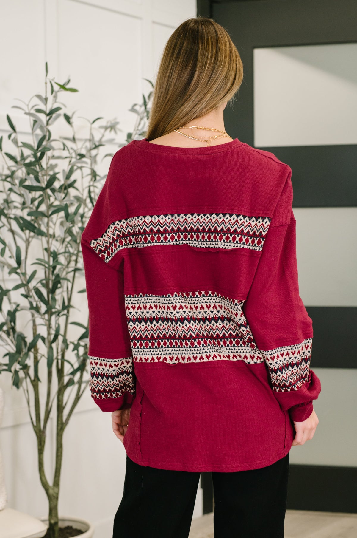 Don't Let Me Miss It Color Block Detail Top-Womens-Villari Chic, women's online fashion boutique in Severna, Maryland