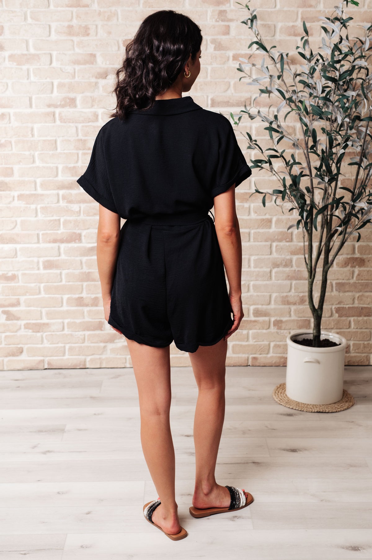 Don't Worry 'Bout a Thing V-Neck Romper-Jumpsuits & Rompers-Villari Chic, women's online fashion boutique in Severna, Maryland