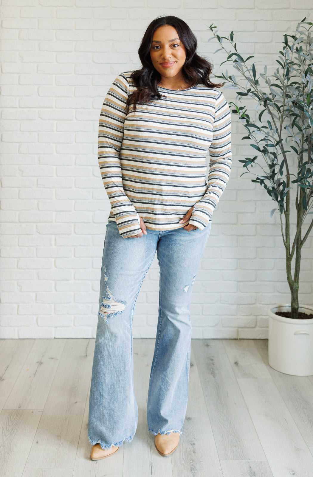 East Coast Breeze Striped Top-Tops-Villari Chic, women's online fashion boutique in Severna, Maryland