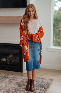Enough Anyways Floral Cardigan in Burnt Orange-Layers-Villari Chic, women's online fashion boutique in Severna, Maryland