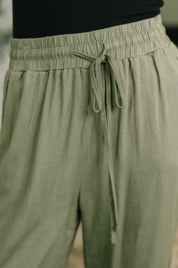 Essential Feeling Straight Leg Lounge Pants in Light in Olive-Womens-Villari Chic, women's online fashion boutique in Severna, Maryland