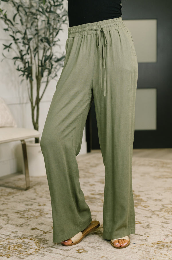 Essential Feeling Straight Leg Lounge Pants in Light in Olive-Womens-Villari Chic, women's online fashion boutique in Severna, Maryland