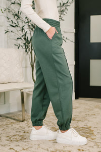 Every Second, Every Hour Jogger Bottoms in Dark Forest-Womens-Villari Chic, women's online fashion boutique in Severna, Maryland