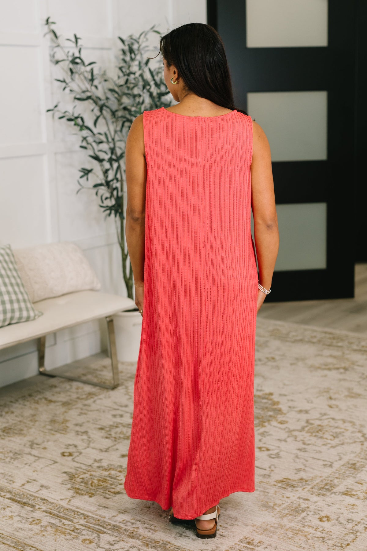 Everything She Wants Sleeveless Maxi Dress in Coral-Womens-Villari Chic, women's online fashion boutique in Severna, Maryland