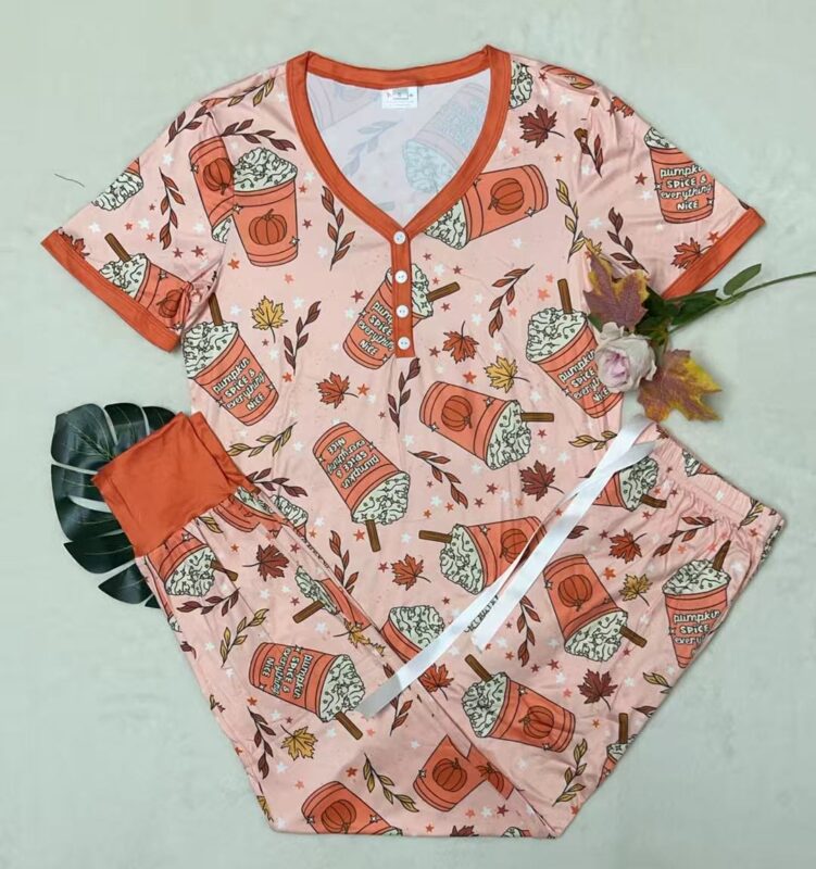 PREORDER: Fall & Halloween Short-Sleeved Jogger PJ Set - 5 Patterns!-Villari Chic, women's online fashion boutique in Severna, Maryland