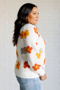 Falling Flowers Floral Sweater-Tops-Villari Chic, women's online fashion boutique in Severna, Maryland