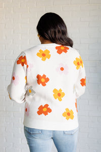 Falling Flowers Floral Sweater-Tops-Villari Chic, women's online fashion boutique in Severna, Maryland