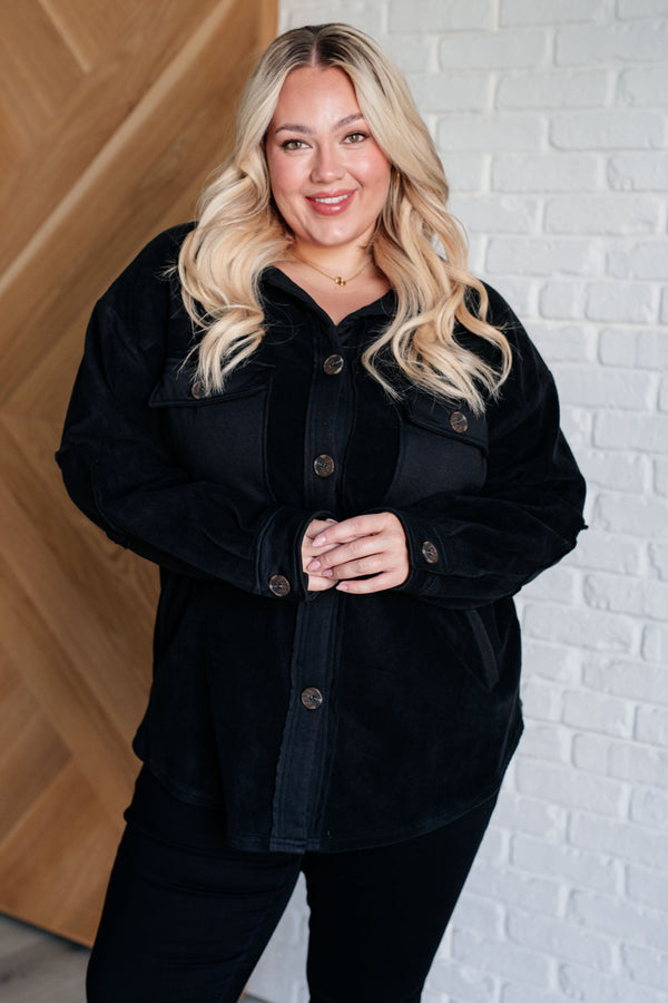 Fantastic in Fleece Jacket in Black-Layers-Villari Chic, women's online fashion boutique in Severna, Maryland