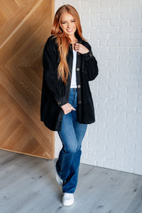 Fantastic in Fleece Jacket in Black-Layers-Villari Chic, women's online fashion boutique in Severna, Maryland