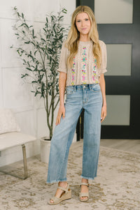 Feel so Fine Embroidered Knit Top-Womens-Villari Chic, women's online fashion boutique in Severna, Maryland