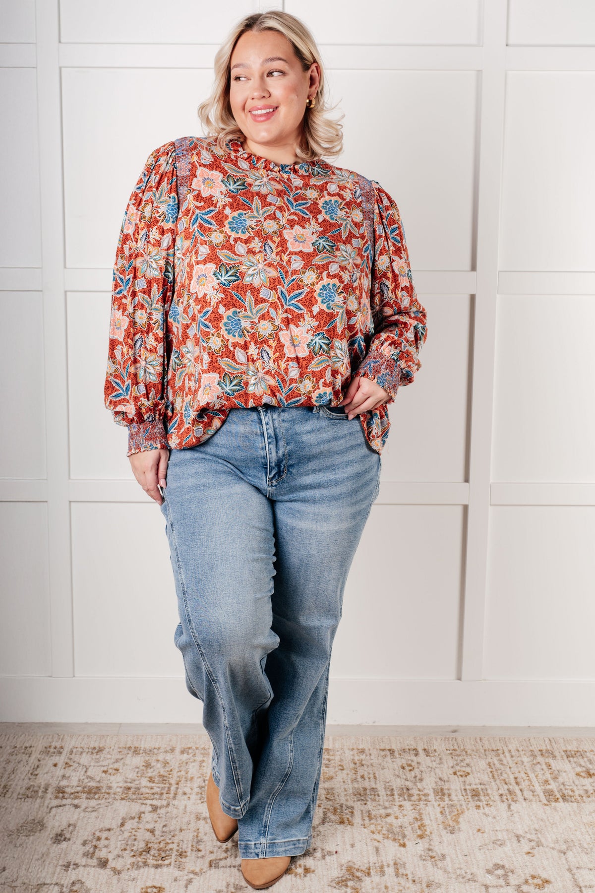 Floral Delight Blouse-Blouses-Villari Chic, women's online fashion boutique in Severna, Maryland