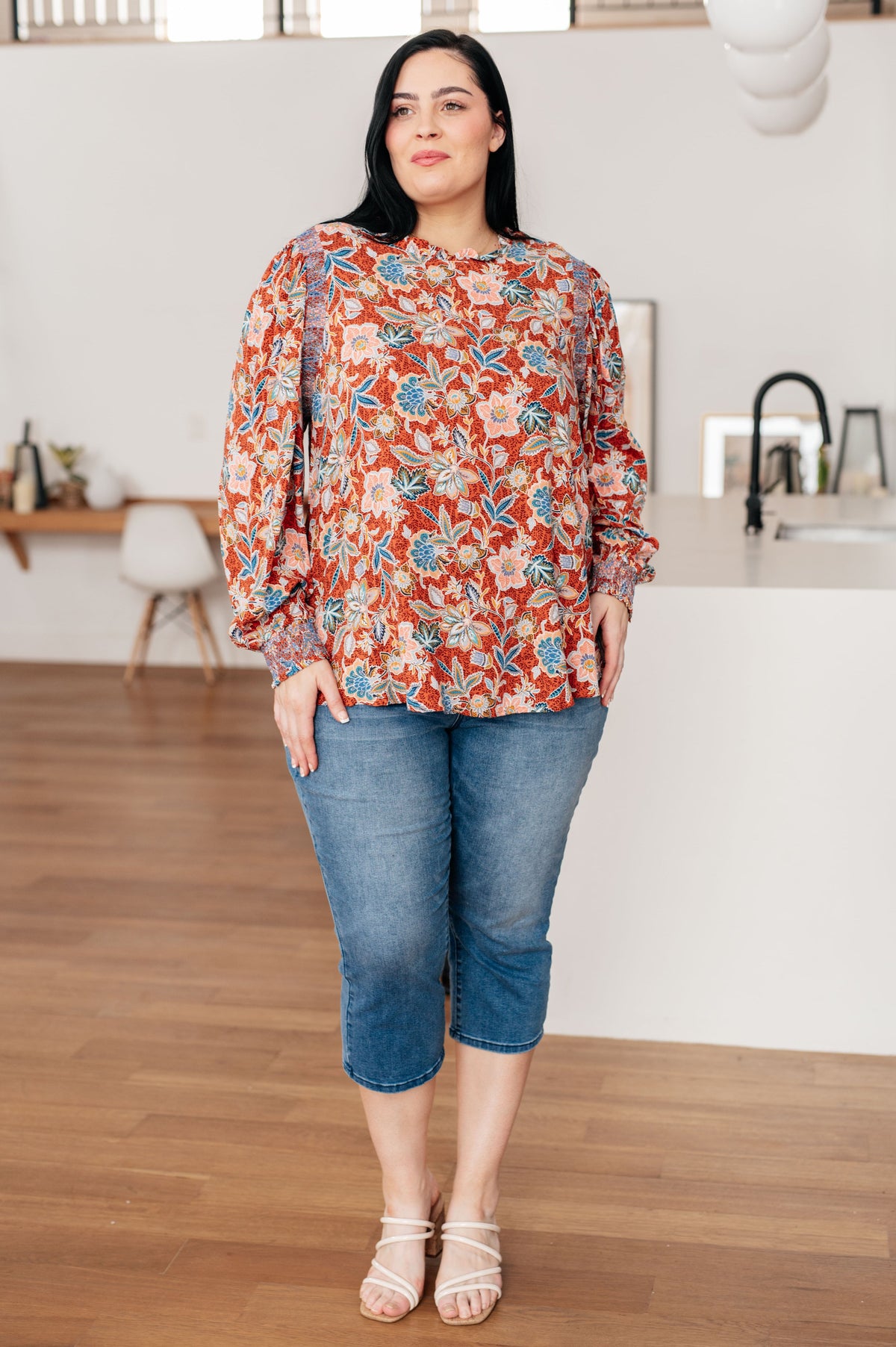Floral Delight Blouse-Blouses-Villari Chic, women's online fashion boutique in Severna, Maryland
