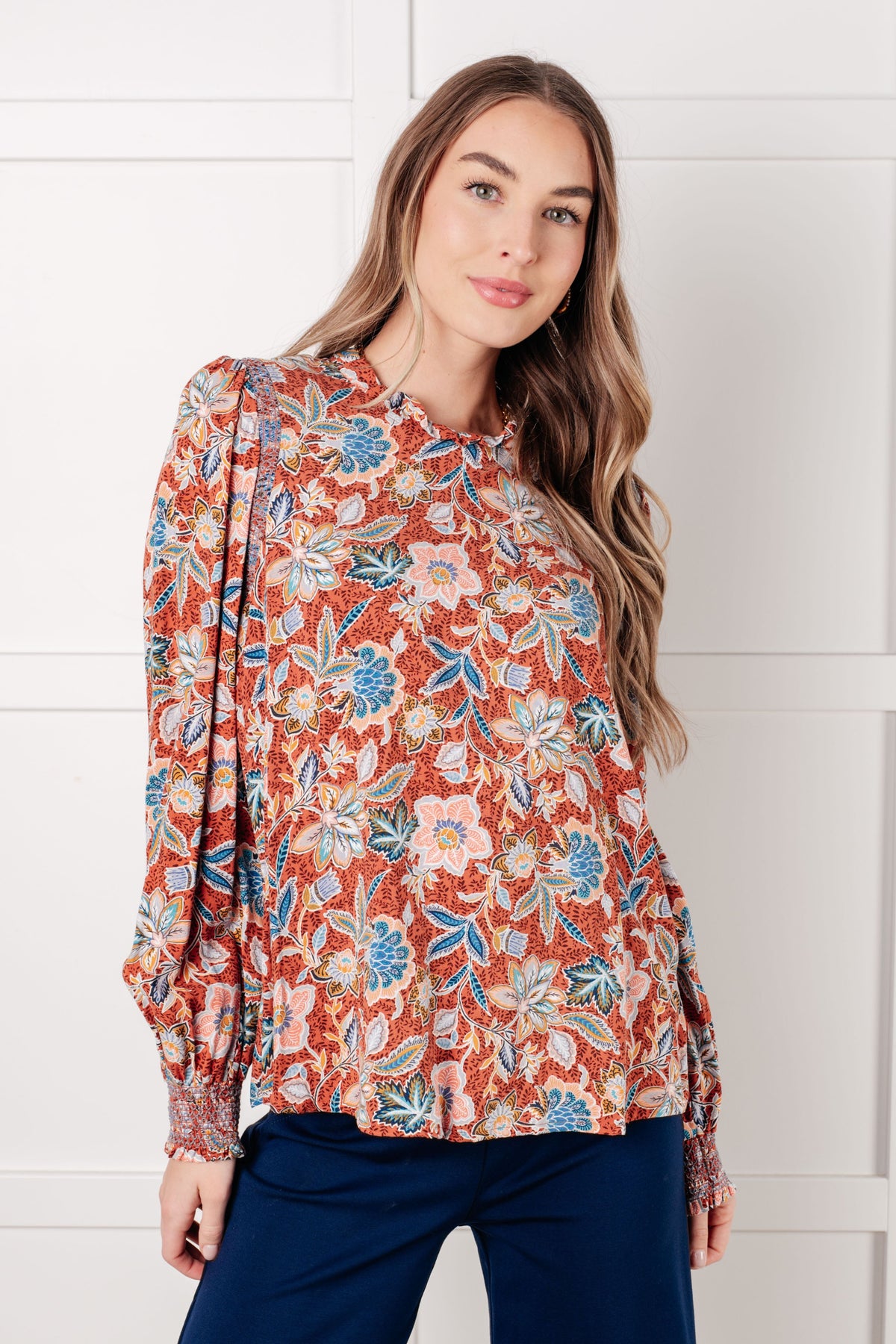 Floral Delight Blouse-Blouses-Villari Chic, women's online fashion boutique in Severna, Maryland