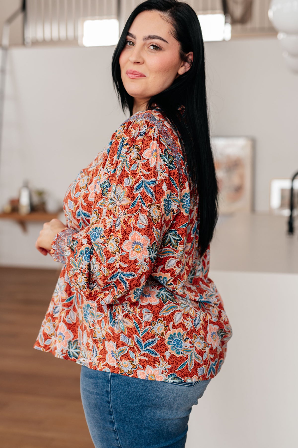 Floral Delight Blouse-Blouses-Villari Chic, women's online fashion boutique in Severna, Maryland