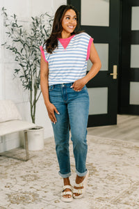 Following Through Color Block Muscle Tee-Womens-Villari Chic, women's online fashion boutique in Severna, Maryland