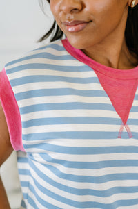 Following Through Color Block Muscle Tee-Womens-Villari Chic, women's online fashion boutique in Severna, Maryland