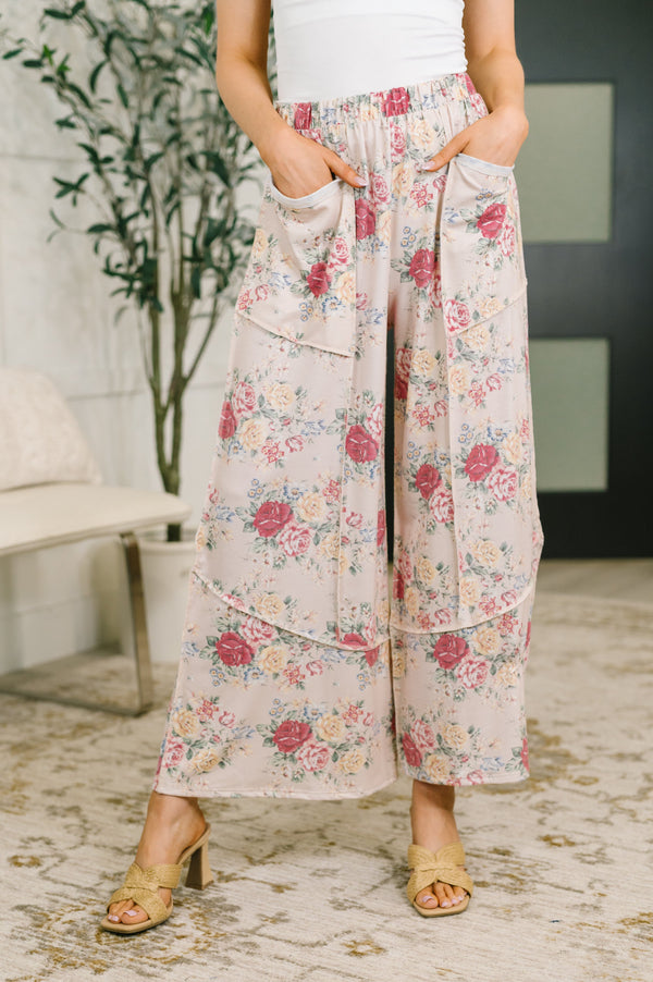 Follow the Flow Wide Leg Floral Bottoms-Womens-Villari Chic, women's online fashion boutique in Severna, Maryland