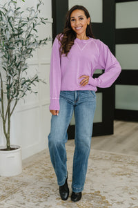 For the Experience Relaxed Pullover in Lavender-Womens-Villari Chic, women's online fashion boutique in Severna, Maryland