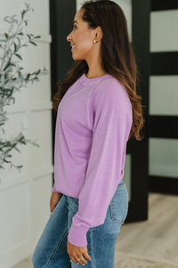 For the Experience Relaxed Pullover in Lavender-Womens-Villari Chic, women's online fashion boutique in Severna, Maryland