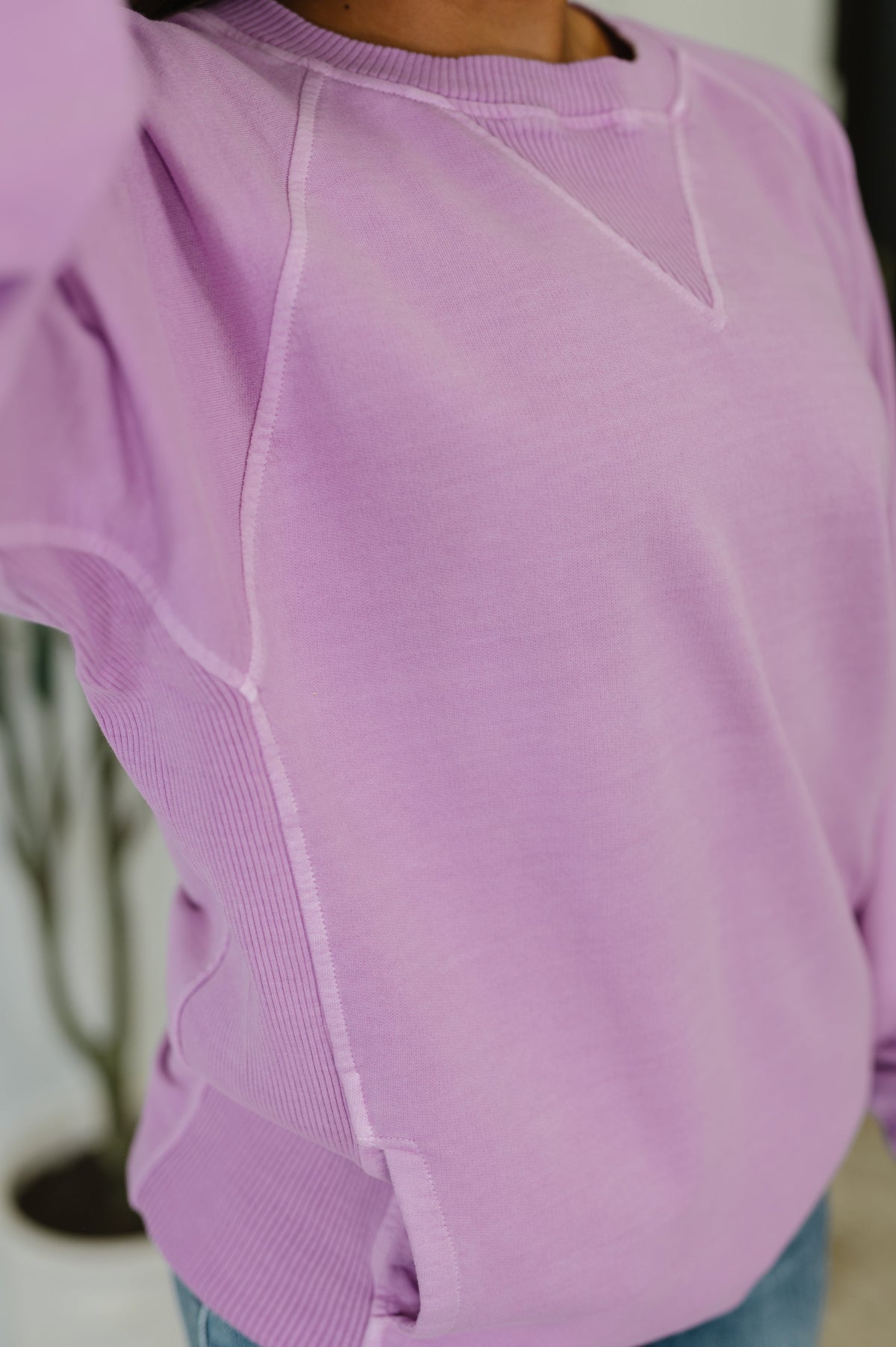For the Experience Relaxed Pullover in Lavender-Womens-Villari Chic, women's online fashion boutique in Severna, Maryland