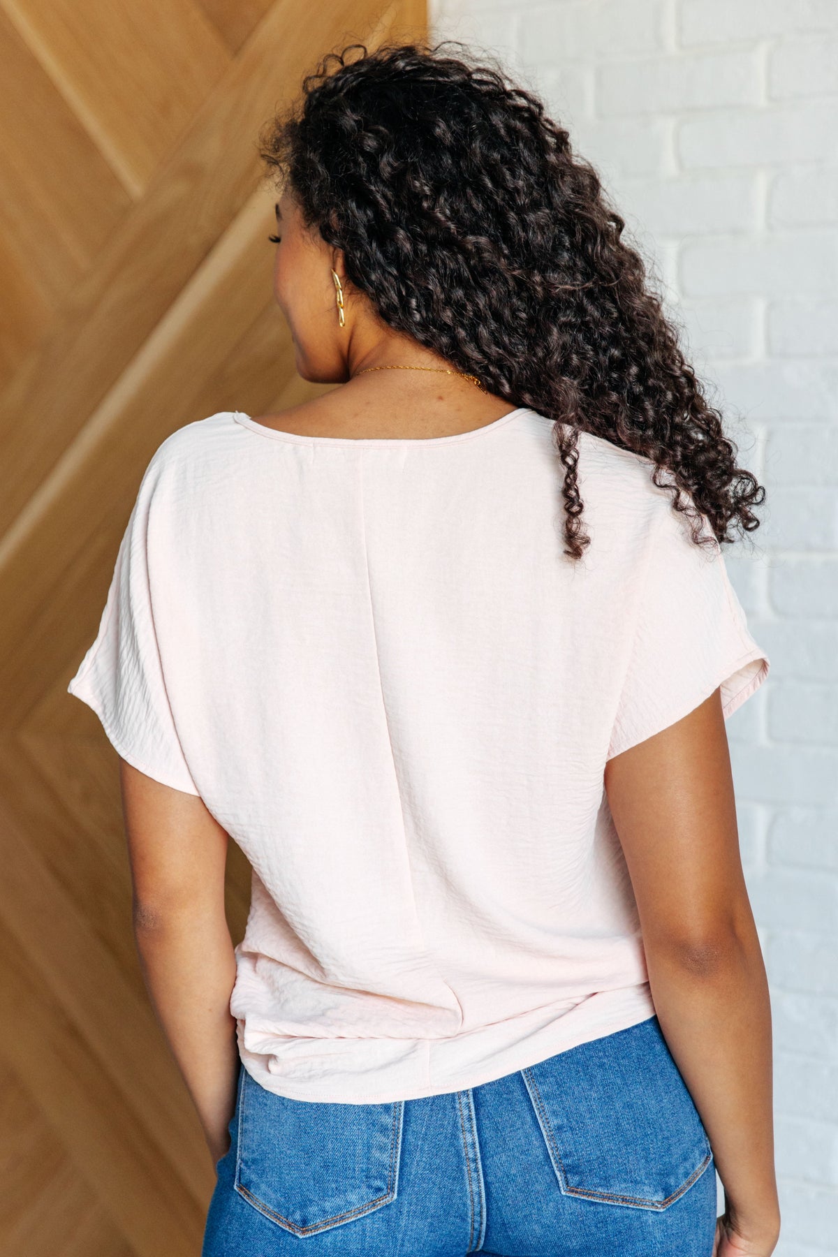 Frequently Asked Questions V-Neck Top in Blush-Tops-Villari Chic, women's online fashion boutique in Severna, Maryland