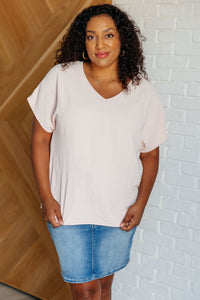 Frequently Asked Questions V-Neck Top in Blush-Tops-Villari Chic, women's online fashion boutique in Severna, Maryland