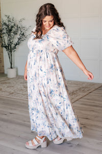 Gentle Yet Strong Balloon Sleeve Floral Dress-Dresses-Villari Chic, women's online fashion boutique in Severna, Maryland